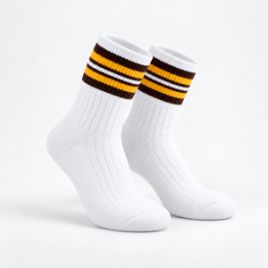 Hoërskool White - Red & Yellow Striped Socks - Short