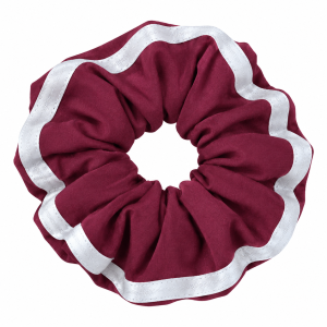 Maroon & White Scrunchie
