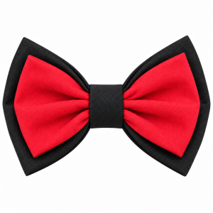 Small Black & Red Bow Hair Clip