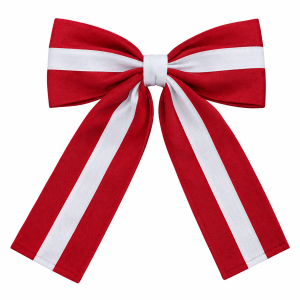Big Red & White Bow Hair Clip