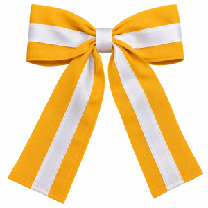 Big Yellow with White Bow Hair Clip
